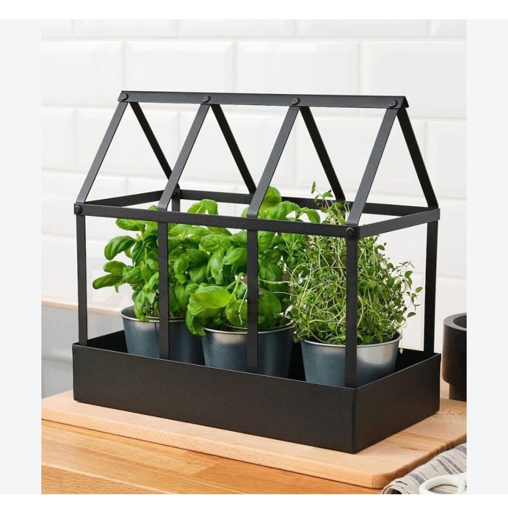 IKEA SENAPSKÅL Greenhouse Planter Black